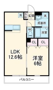 リブリ・緑ヶ丘II【1階】の間取り