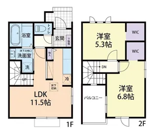 Sakura terrace II Aの間取り