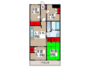 サンライト南浦和2番館【7階】の間取り