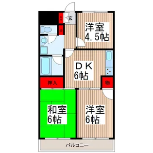 シャトーサンハイム【5階】の間取り