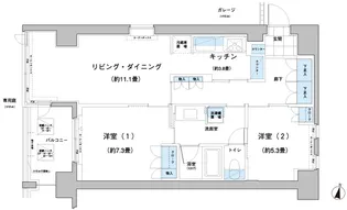 ガーデニエール砧レジデンス【2階】の間取り