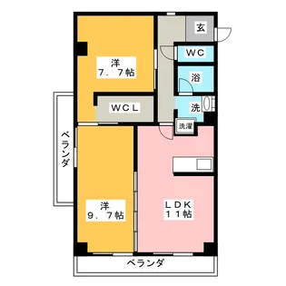 フジハイツ【6階】の間取り