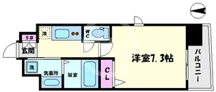 LIVIAZ NAMBA AIRY【7階】の間取り