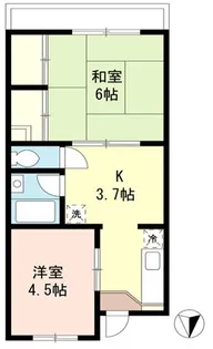 サンハイツ【4階】の間取り