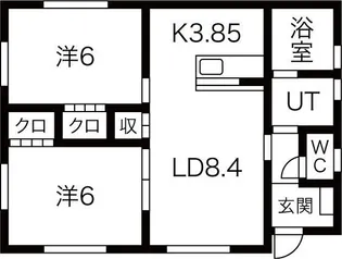 ソレアード・モンターニュ【1階】の間取り