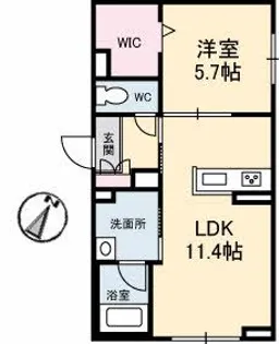 テラ五日市駅【1階】の間取り