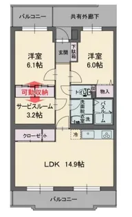 グリーングラスS【1階】の間取り
