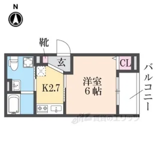 CRASTINE大蓮北4丁目B【2階】の間取り
