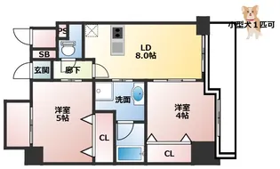 アーデンタワー本町イースト【15階】の間取り