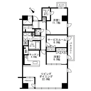 アーバンパーク代官山II【3階】の間取り