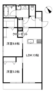 グランミッシェル【1階】の間取り