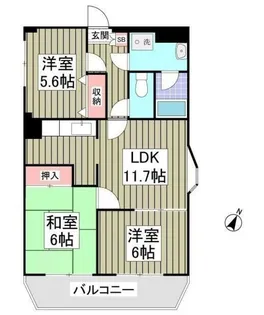 クリソベール本丸【7階】の間取り