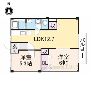クレアール21【1階】の間取り