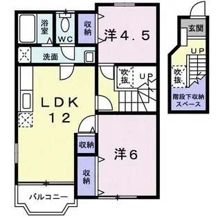 エステート雅B【2階】の間取り