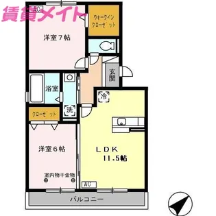 アグリーアブル オッツ【2階】の間取り