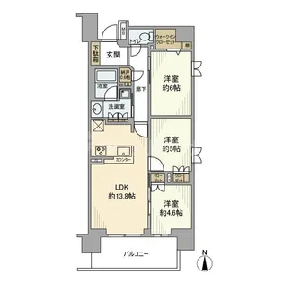 ヴェレーナおおたかの森エアリーフォート【3階】の間取り