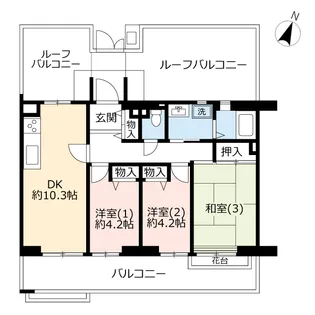 URコンフォール高島台【5階】の間取り