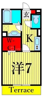 シェルハウス上中里【1階】の間取り