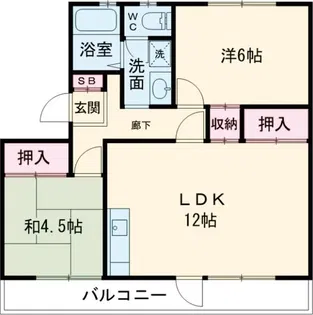 城南ハイツ【2階】の間取り