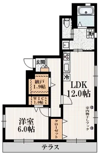 エクセリア・シオン【1階】の間取り
