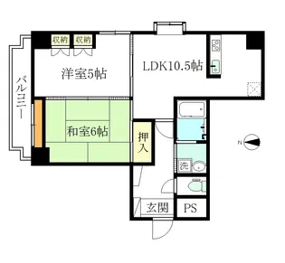 ピュアライフ観音堂【3階】の間取り