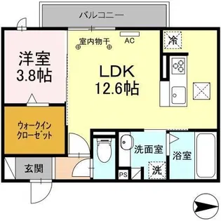 TORISIA添地町【1階】の間取り