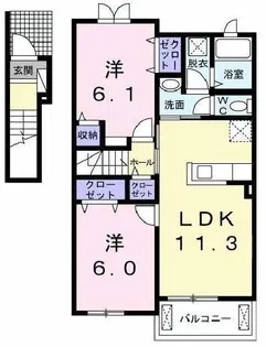 アイリーニ【2階】の間取り