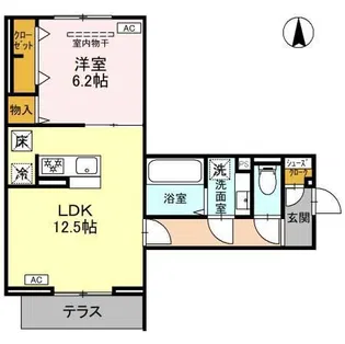 LITHOS GARDEN【1階】の間取り