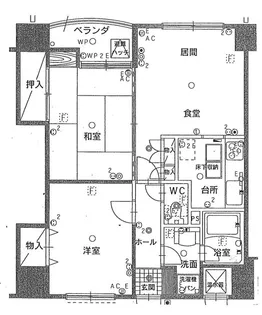 本陣パレス トスカ-ナ【4階】の間取り