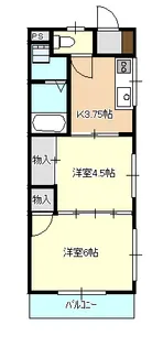 タウンソレイユB【2階】の間取り