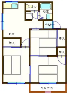 ラウンドハイツB【2階】の間取り