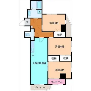 ハビタ2000【6階】の間取り