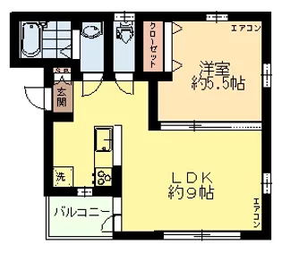 アティアス北沢【1階】の間取り