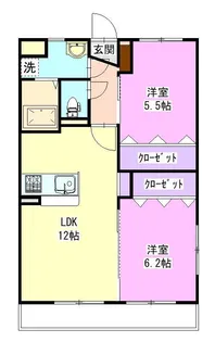 グレース岩井【1階】の間取り