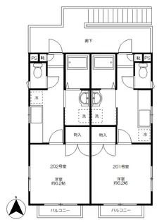 エバーグリーン【2階】の間取り