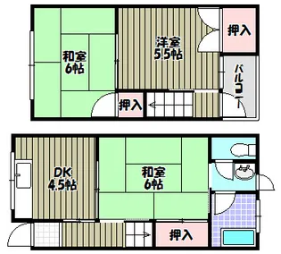 大阪府河内長野市末広町【一戸建】の間取り