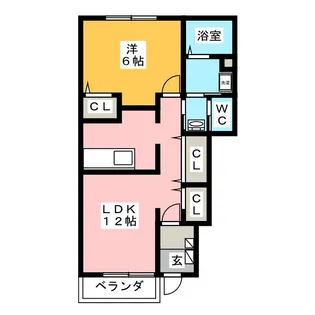 グランデ新田 B棟【1階】の間取り