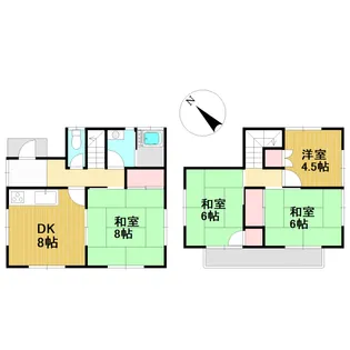 茨城県つくば市森の里【一戸建】の間取り