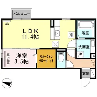 新潟県新潟市東区石山1【アパート】の間取り