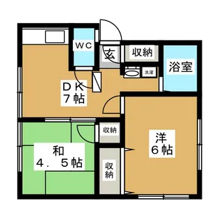 ハイツ明和【1階】の間取り