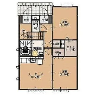 T’s Garden B【1階】の間取り