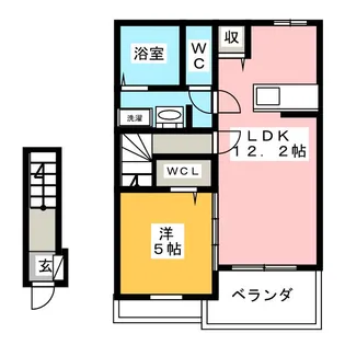 1LDKの間取り画像