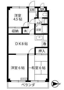 サンストリームOKABE【2階】の間取り