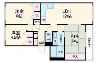INOVE松戸六高台【3階】の間取り