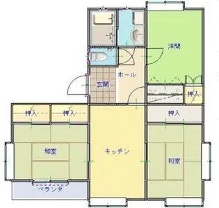 ローマンタウンC【1階】の間取り