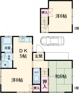 宇多野御屋敷町貸家の間取り