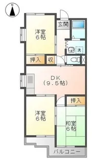 みどり坂ハイツ【2階】の間取り