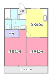 ツインヒルI【2階】の間取り