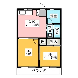 カトレヤハイツ【3階】の間取り
