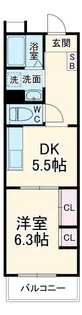 グリーンプラザすすき野【2階】の間取り